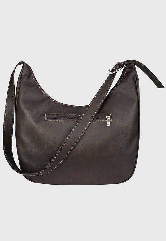 Hobo Bag Bolsa Transversal Tamanho Grande Casual Marrom LE11 Marrom 3
