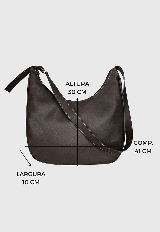 Hobo Bag Bolsa Transversal Tamanho Grande Casual Marrom LE11 Marrom 5