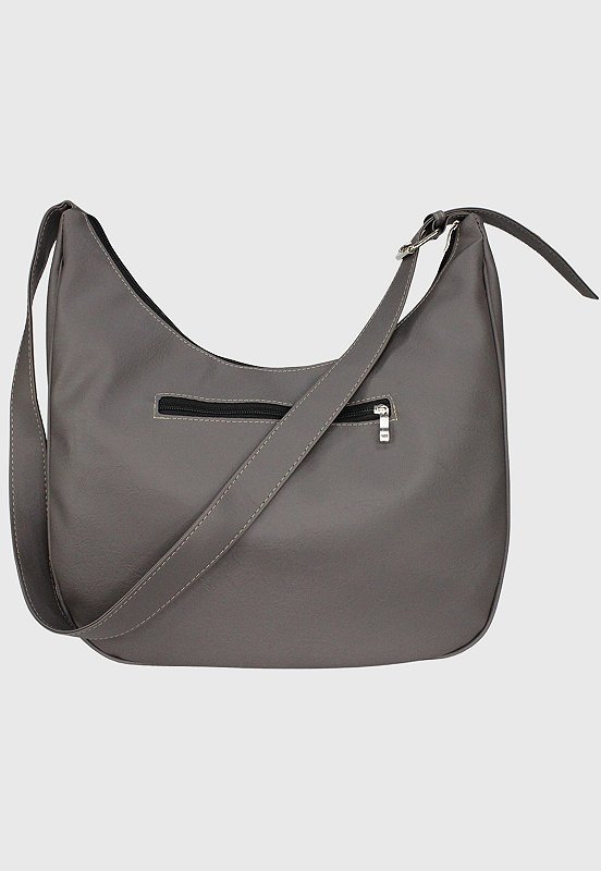 Hobo Bag Bolsa Transversal Tamanho Grande Casual Cinza LE11 Cinza 3