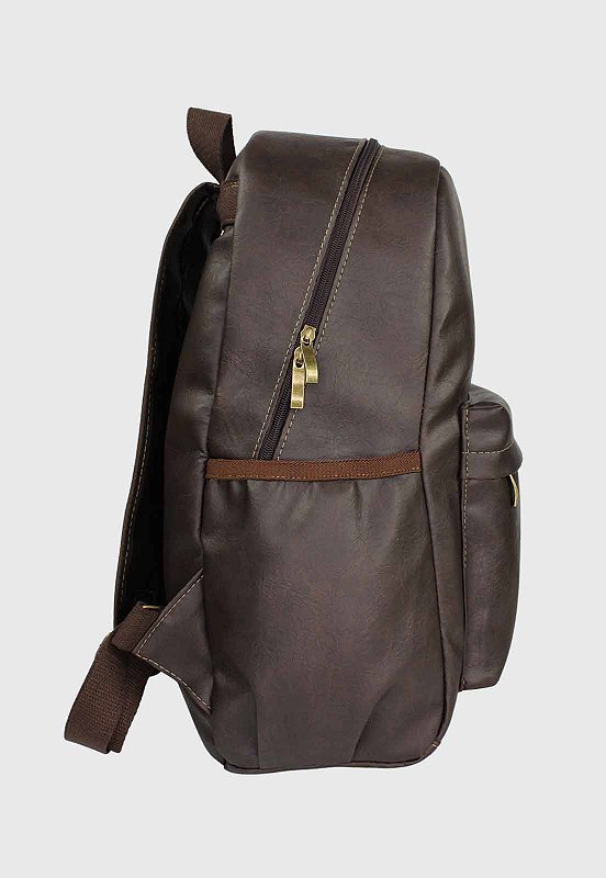 Lennas Mochila Executiva Basica Masculina Feminina Marrom LE12 Marrom 3
