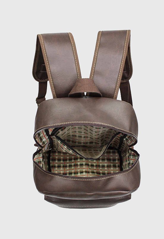 Lennas Mochila Executiva Basica Masculina Feminina Marrom LE12 Marrom 5