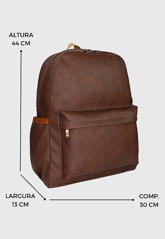 Lennas Mochila Executiva Basica Masculina Feminina Caramelo LE12 Marrom 2