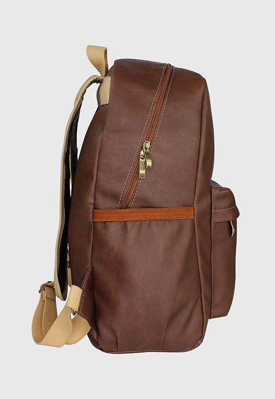 Lennas Mochila Executiva Basica Masculina Feminina Caramelo LE12 Marrom 3