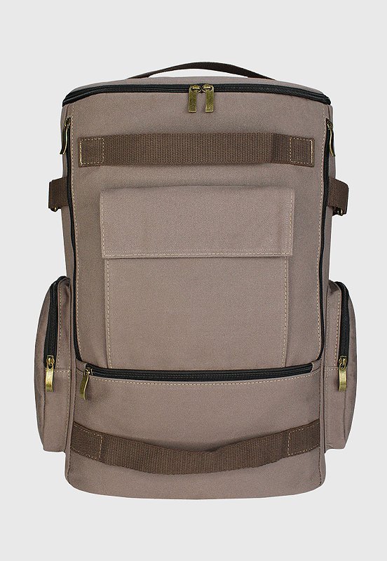 Lennas Mochila de Lona Grande Masculina Feminina Comporta Notebook Casual e Viagens Cinza LE13 Cinza 2