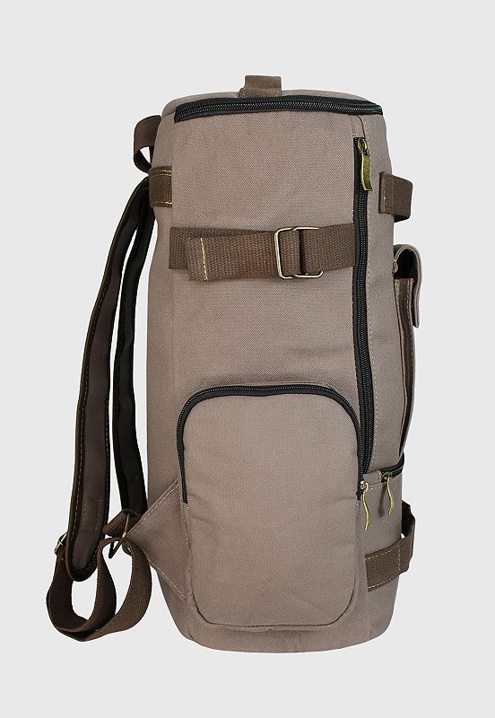 Lennas Mochila de Lona Grande Masculina Feminina Comporta Notebook Casual e Viagens Cinza LE13 Cinza 3