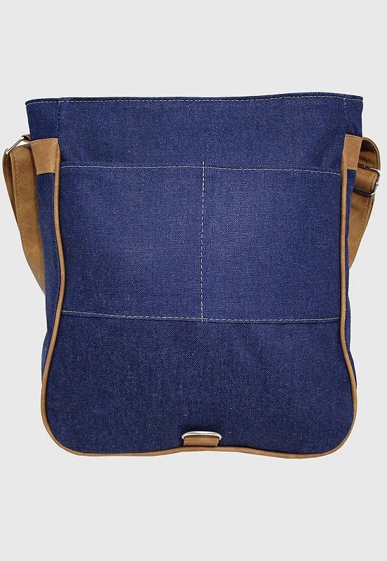 Lennas Bolsa Transversal de Jeans Azul Marinho L068 Azul 3