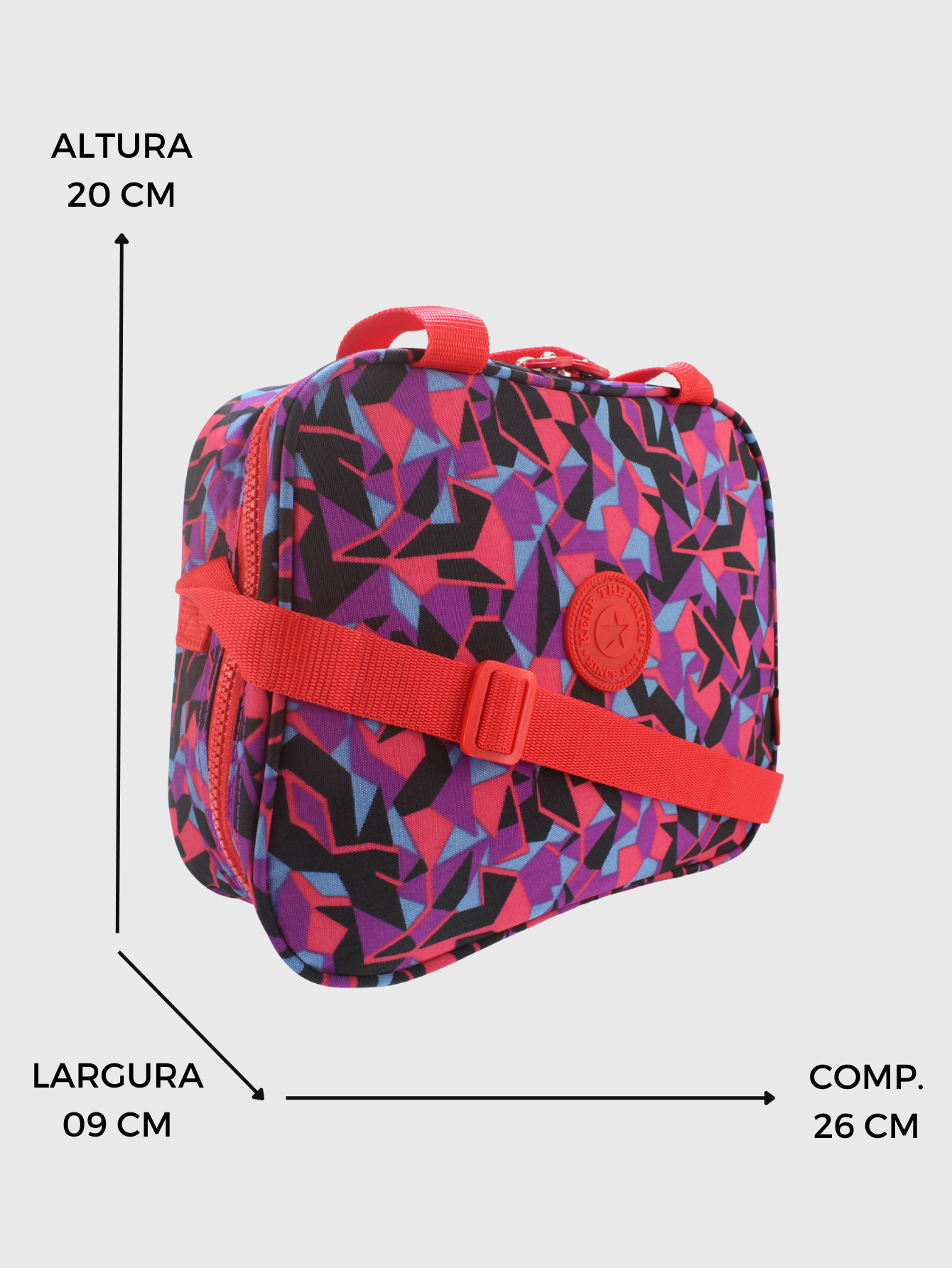 Lancheira Bolsa Termica Marmiteira Escolar Cor Vermelha B026 Vermelho 5