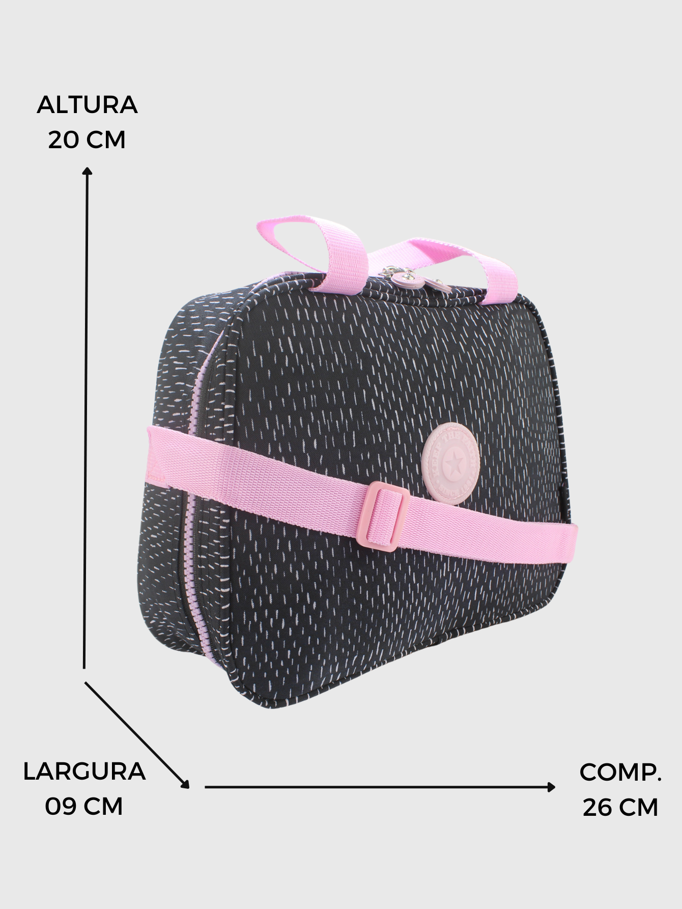 Lancheira Bolsa Termica Marmiteira Escolar Cor Preta B026 Preto 5