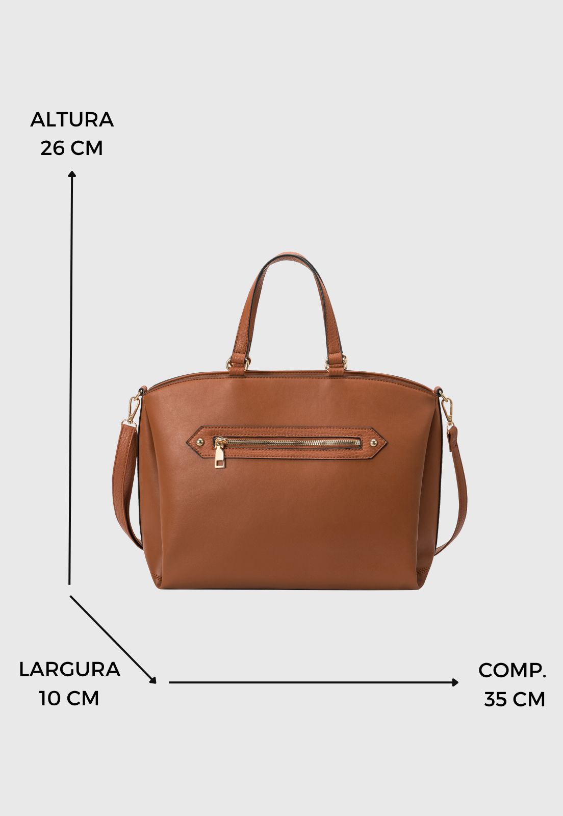 Bolsa Transversal e de Ombro Feminina Tote Bag Estilo Casual Caramelo B073 Bege 2