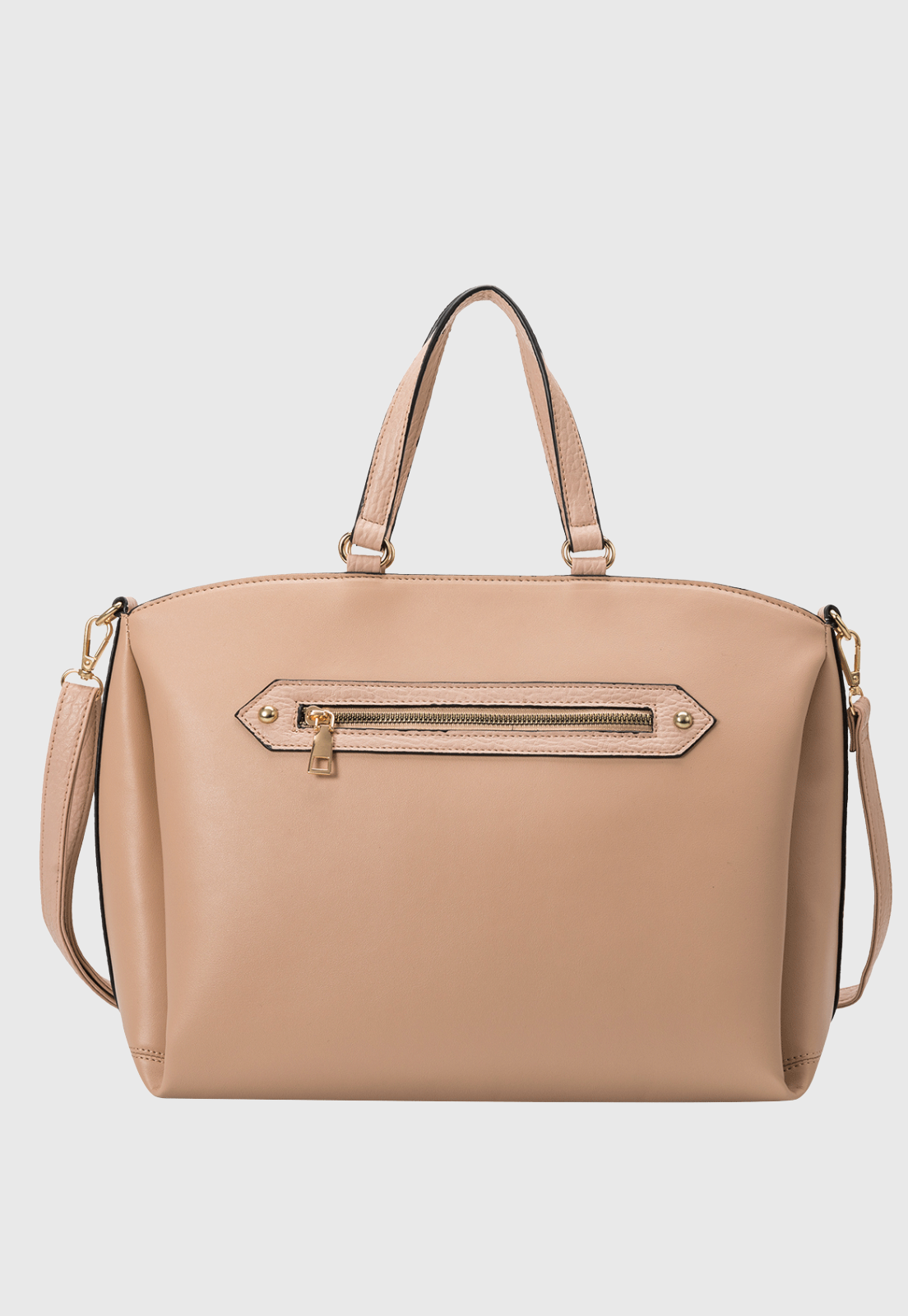 Bolsa Transversal e de Ombro Feminina Tote Bag Estilo Casual Nude B073