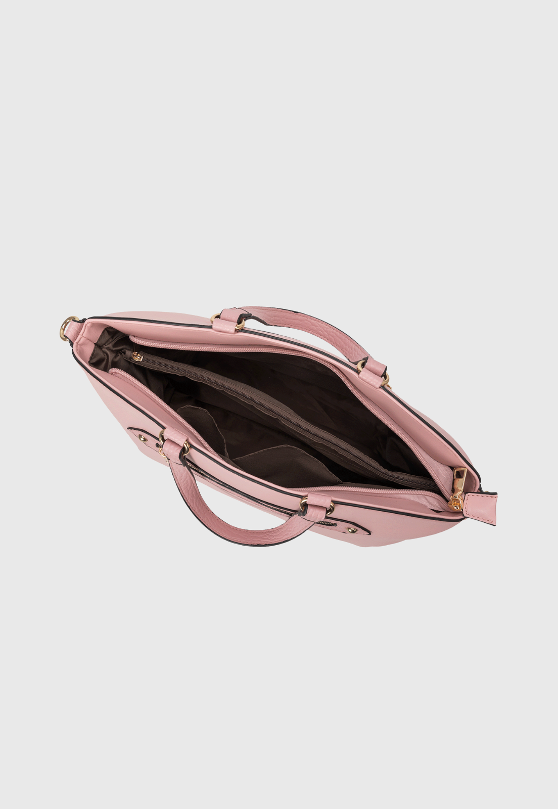 Bolsa Transversal e de Ombro Feminina Tote Bag Estilo Casual Rose B073 Rosa 3