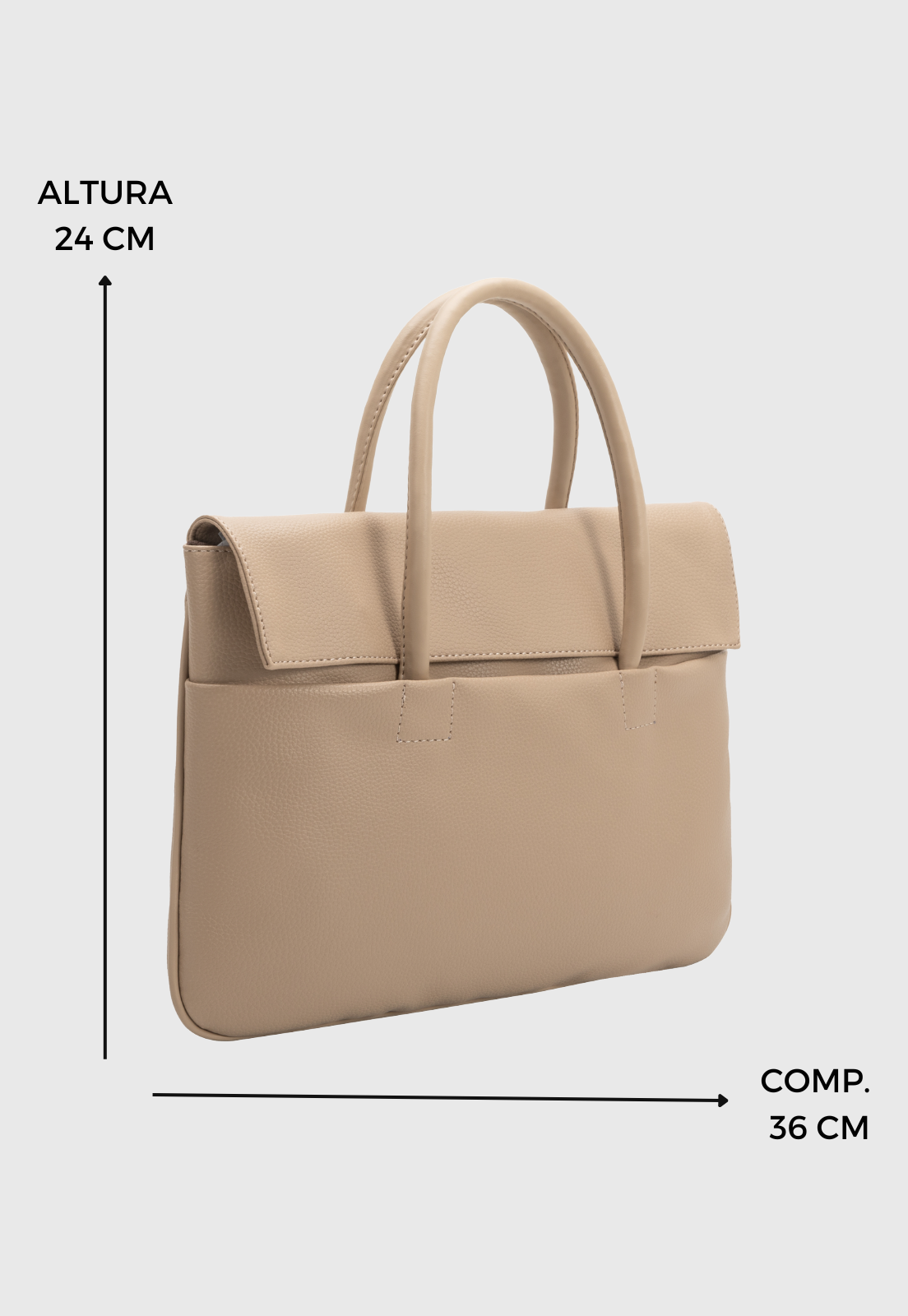 Bolsa Transversal e de Ombro Feminina Com Estilo Executivo Bege B075 Bege 2