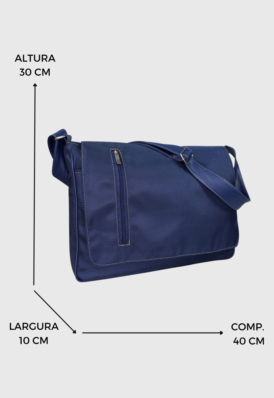 Lennas Pasta Carteiro de Nylon Azul A024 Azul 6