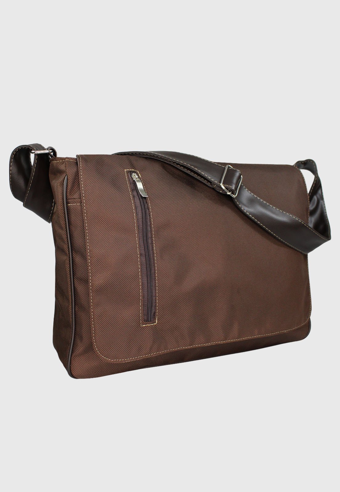 Lennas Pasta Carteiro de Nylon Marrom A024