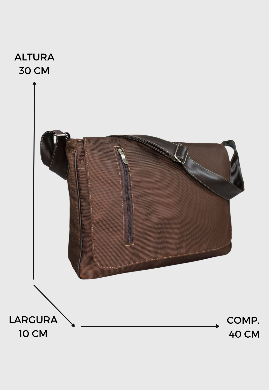 Lennas Pasta Carteiro de Nylon Marrom A024 Marrom 6