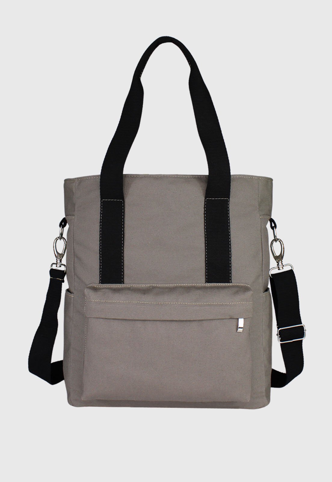 Lennas Bolsa Transversal e de Ombro Tote Bag de Lona Cinza A025