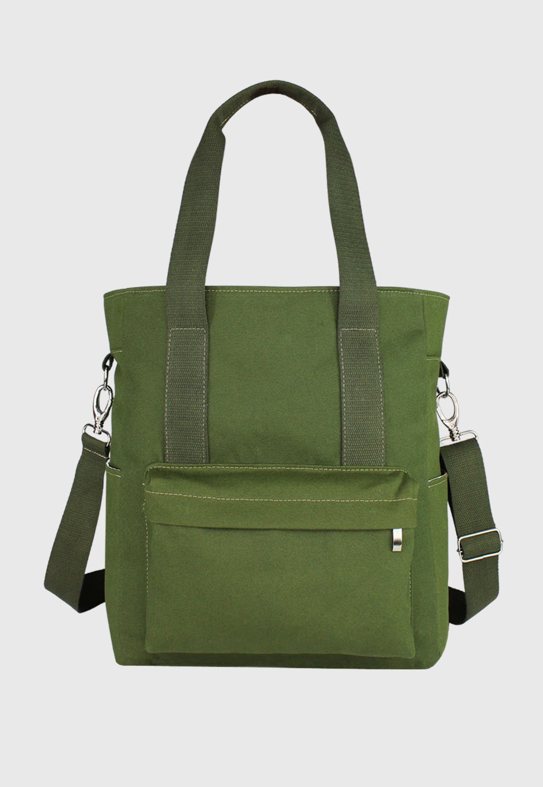 Lennas Bolsa Transversal e de Ombro Tote Bag de Lona Verde A025