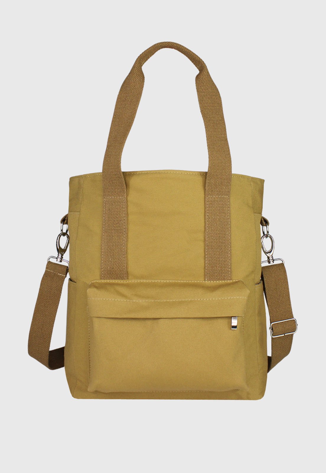 Lennas Bolsa Transversal e de Ombro Tote Bag de Lona Caqui A025