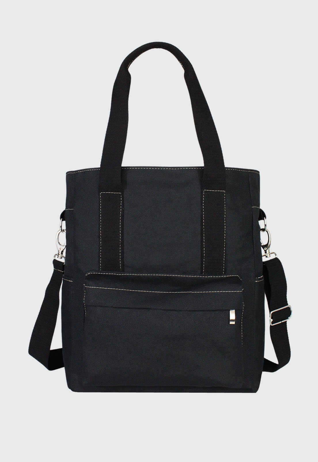 Lennas Bolsa Transversal e de Ombro Tote Bag de Lona Preta A025