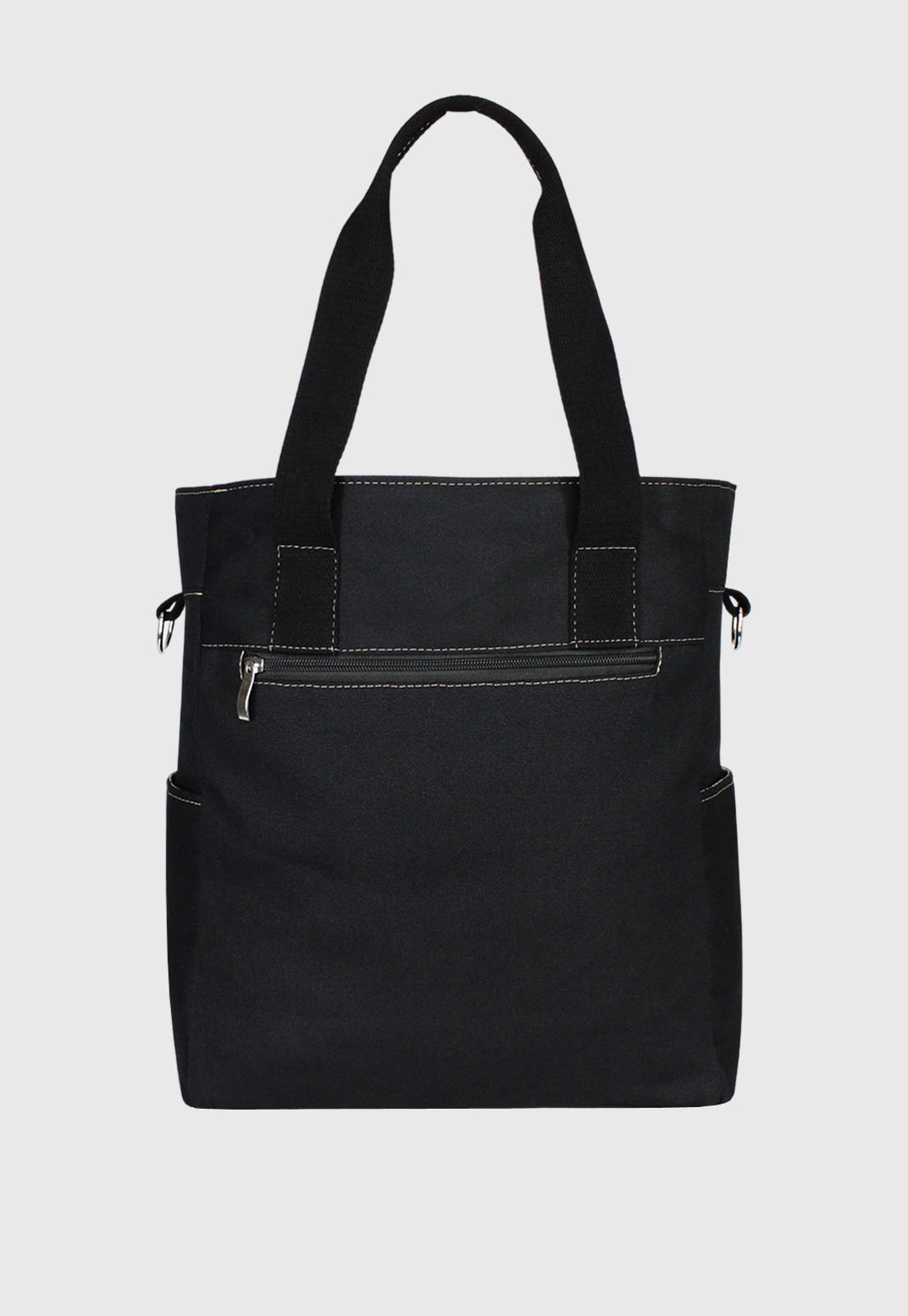 Lennas Bolsa Transversal e de Ombro Tote Bag de Lona Preta A025 Preto 3