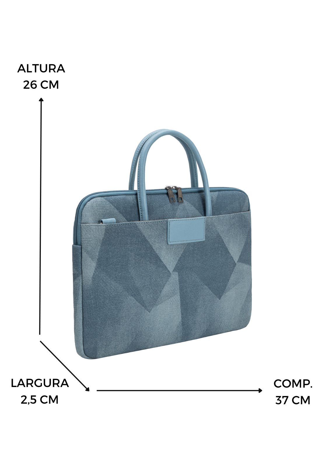 Lennas Bolsa de Mao e Pasta Transversal Para Notebook com Estilo Executivo Azul B077 Azul 2