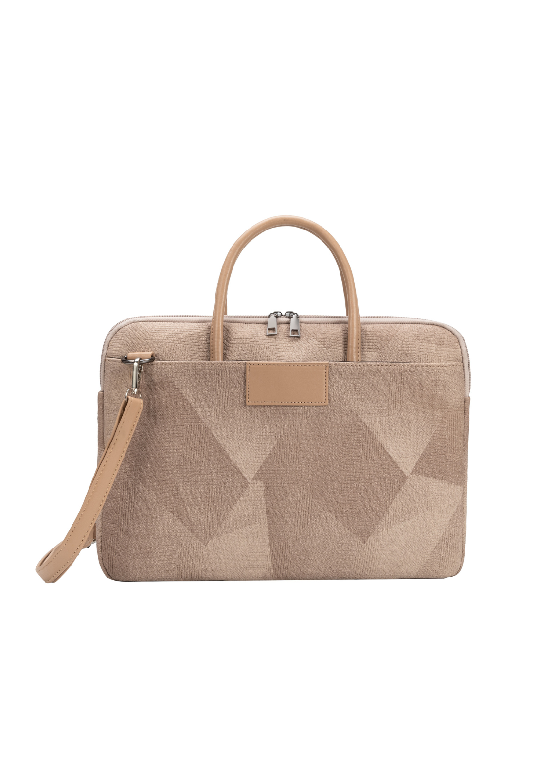 Lennas Bolsa de Mao e Pasta Transversal Para Notebook com Estilo Executivo Caqui B077