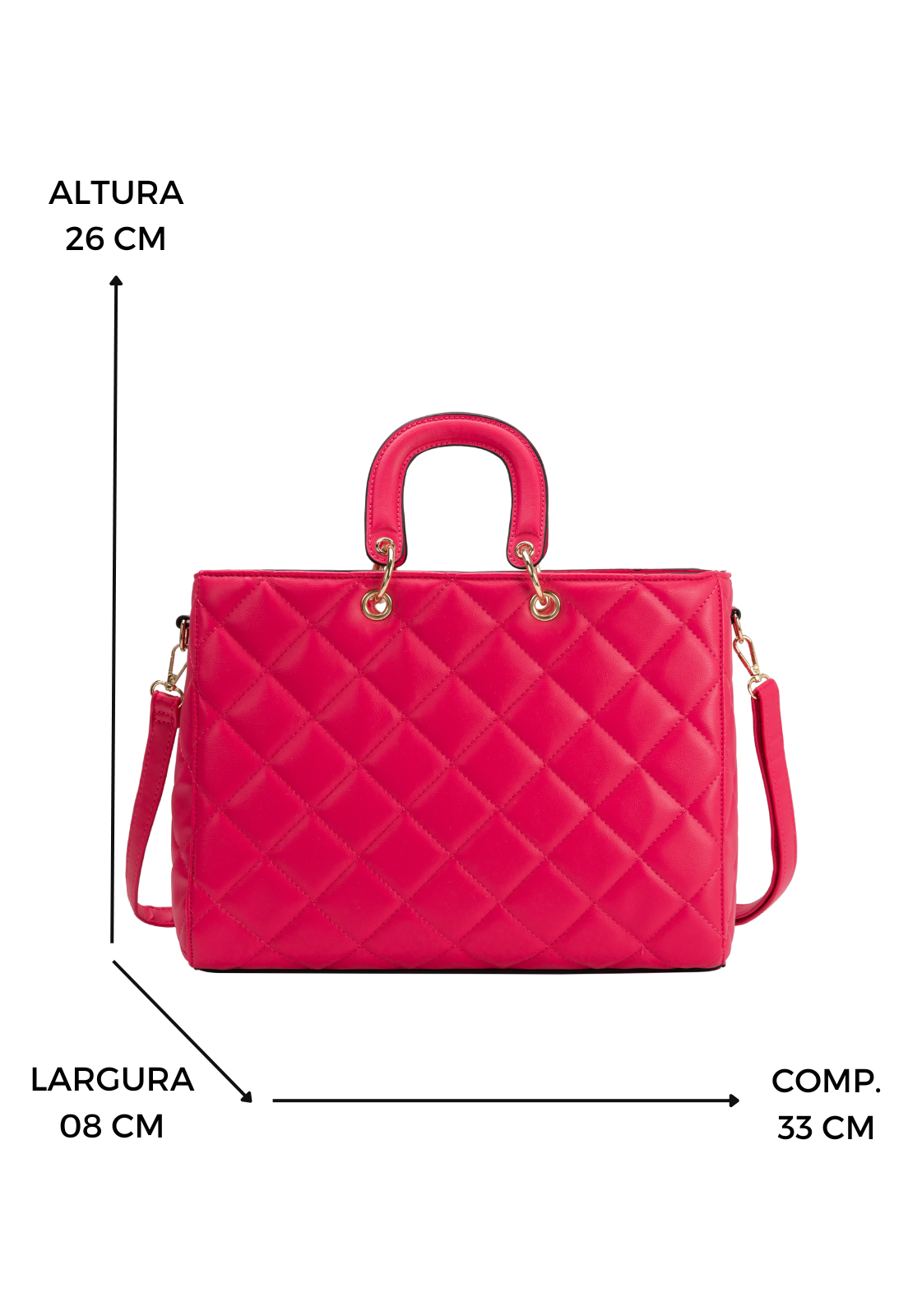 Lennas Bolsa Transversal e de Mao Feminina Shopper Bag Casual Rosa B078 Rosa 2