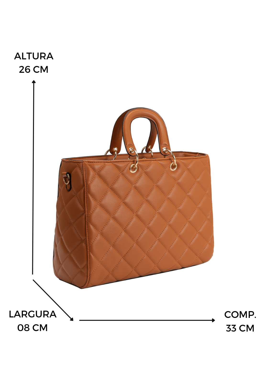 Lennas Bolsa Transversal e de Mao Feminina Shopper Bag Casual Caramelo B078 Bege 2