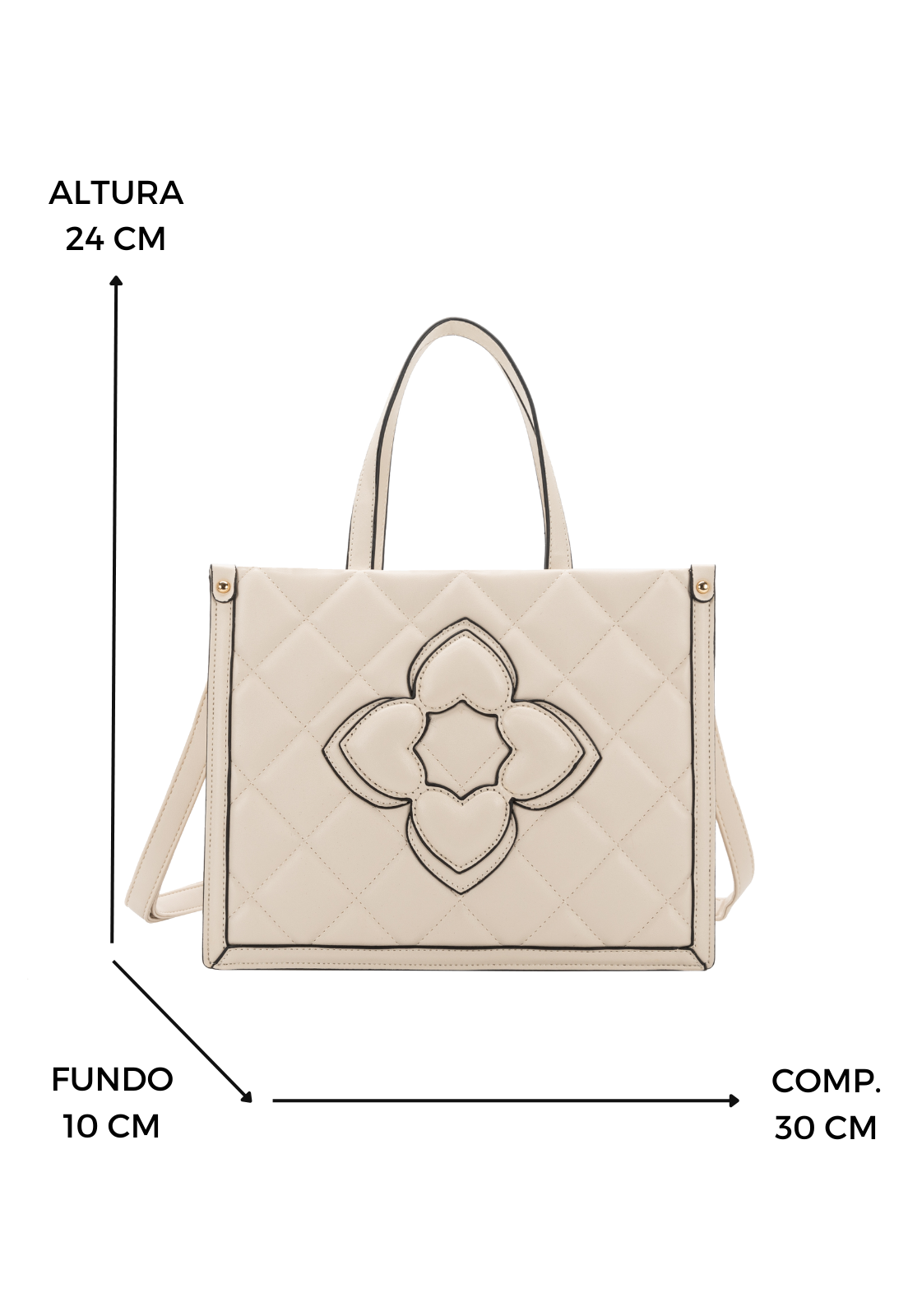 Lennas Shopper Bag Tiracolo Bolsa de Mao e Transversal Feminina Areia B082 Bege 2
