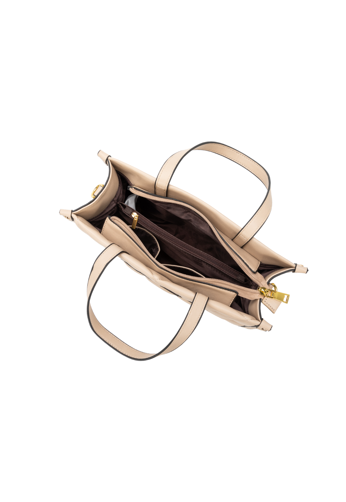 Lennas Shopper Bag Tiracolo Bolsa de Mao e Transversal Feminina Bege B082 Bege 4