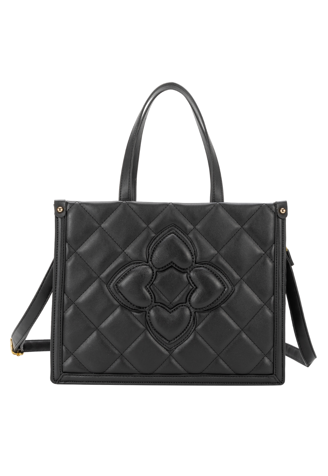 Lennas Shopper Bag Tiracolo Bolsa de Mao e Transversal Feminina Preta B082