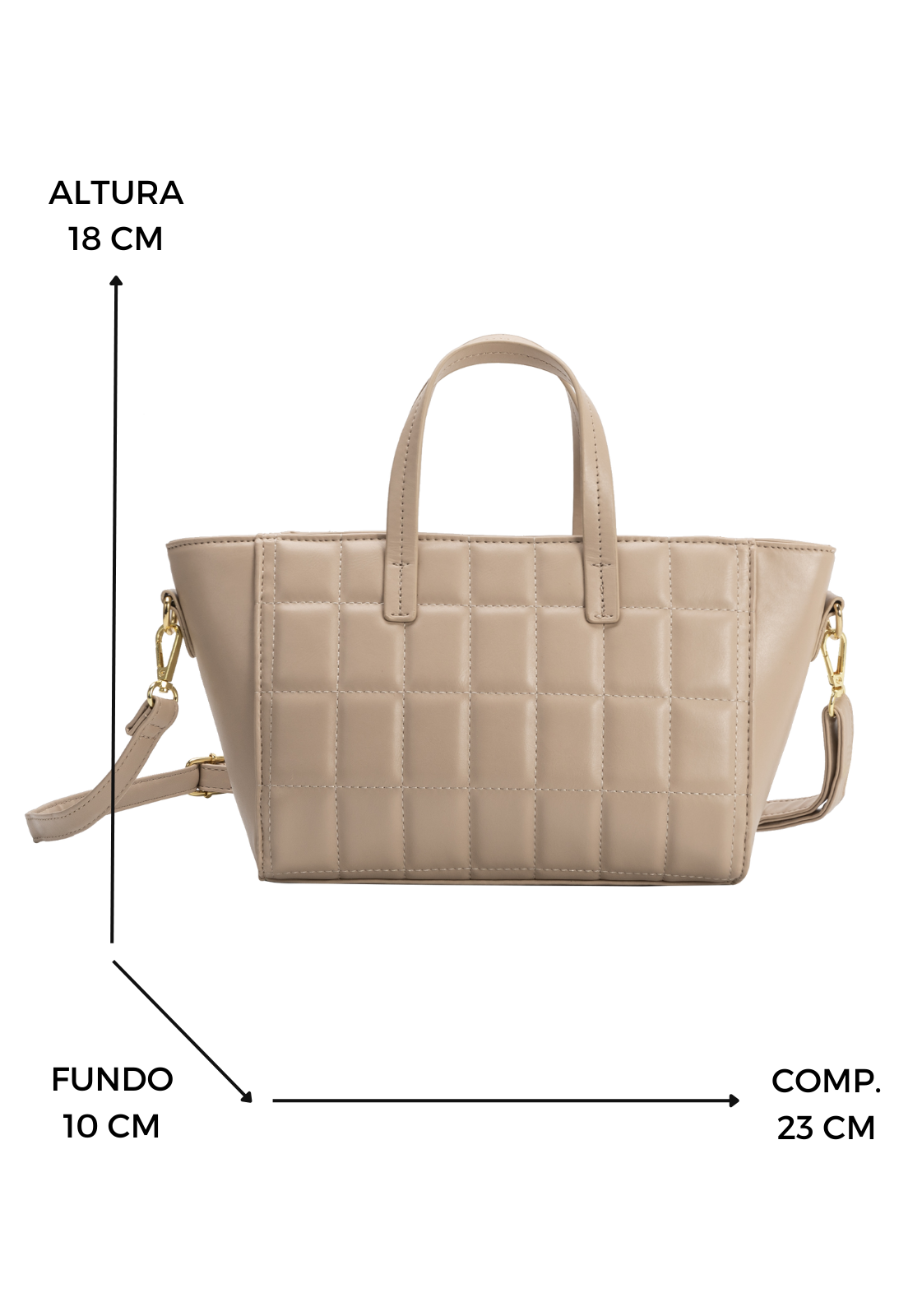 Lennas Bolsa Transversal Mini Shopper Bag Tiracolo Bege B084 Bege 2
