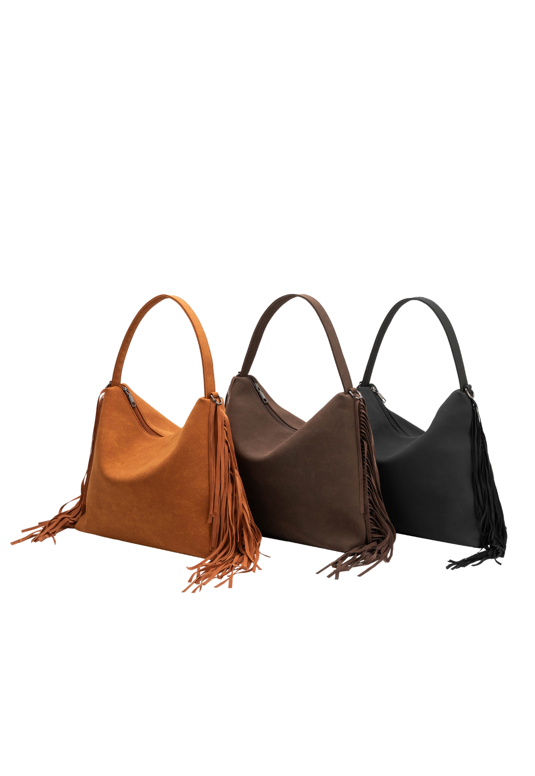 Lennas Hobo Bag Bolsa Transversal com Franjas Caramelo B080 Marrom 3