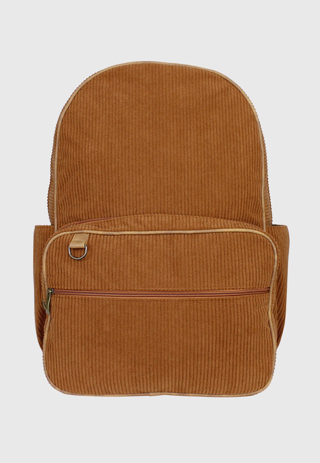Lennas Mochila Unissex Grande de Veludo Cotele Caramelo A026