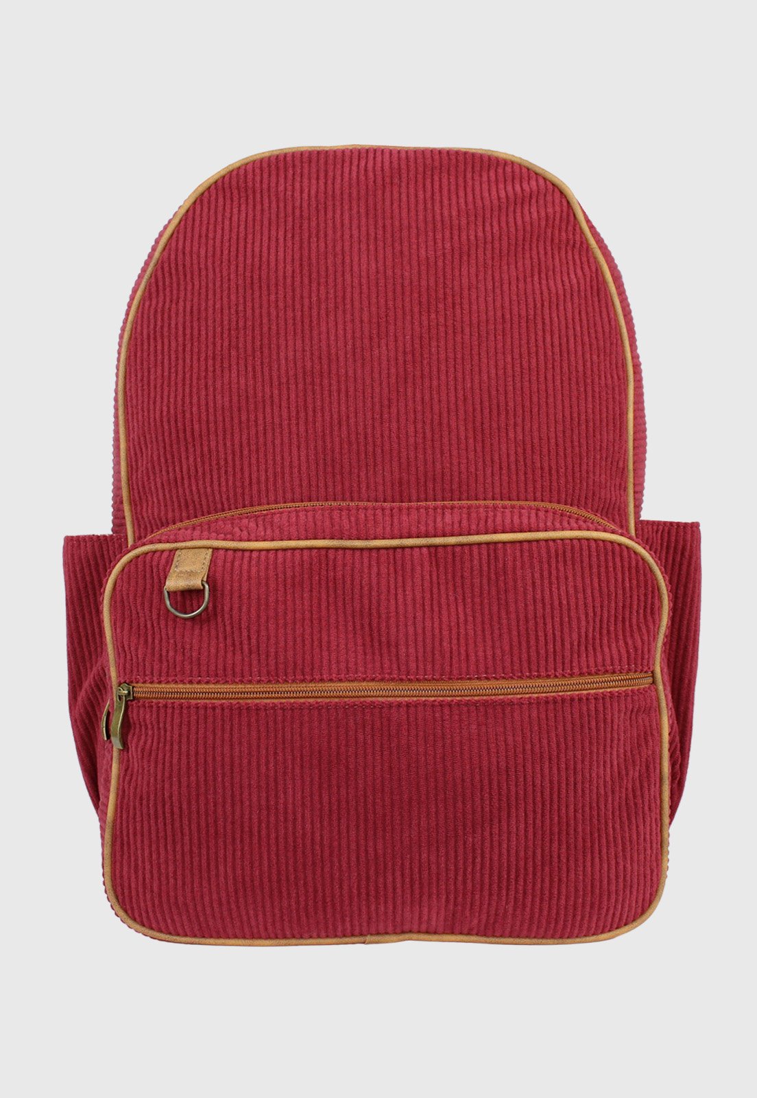 Lennas Mochila Unissex Grande de Veludo Cotele Bordo A026