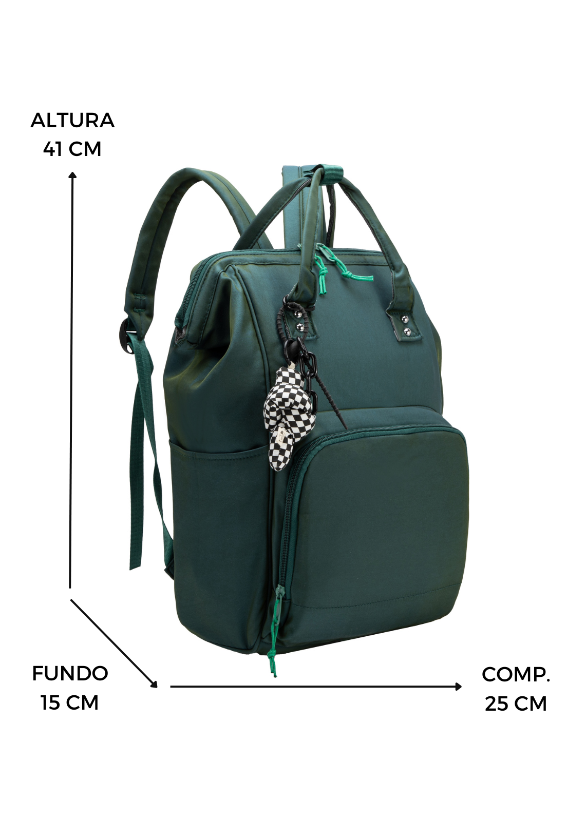 Lennas Mochila Bolsa Maternidade Multifuncional Verde B086 Verde 2