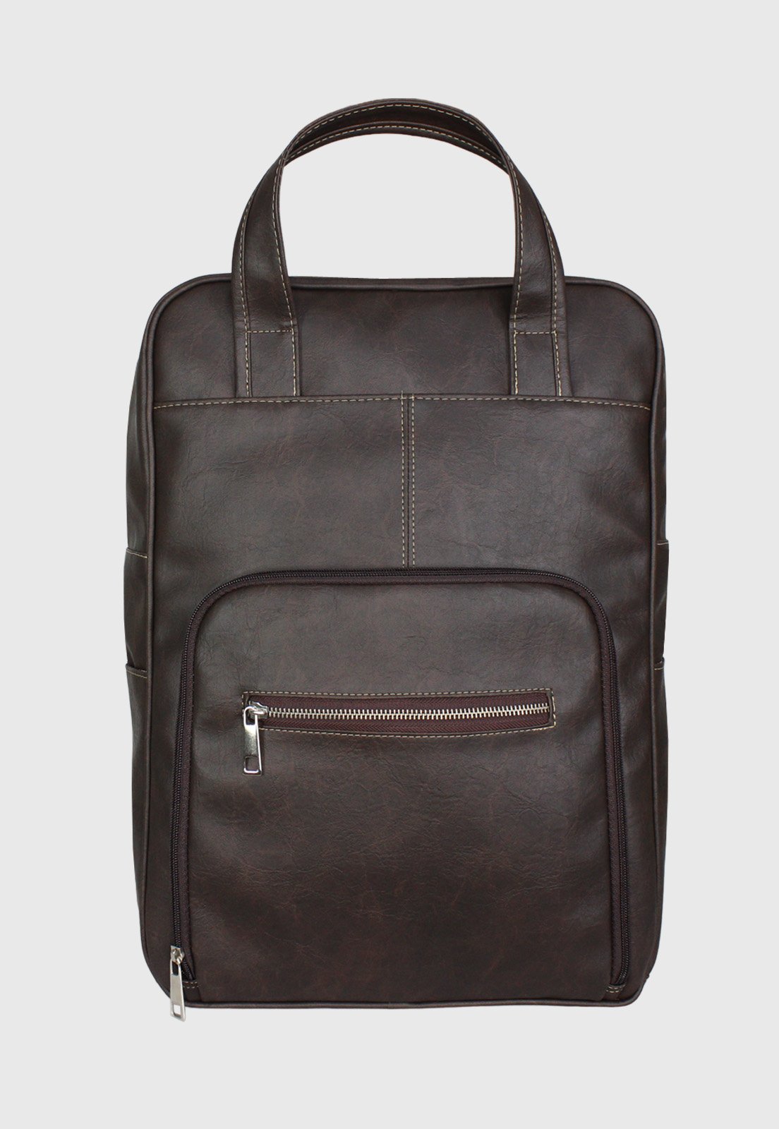 Lennas Bolsa Mochila Executiva Tamanho Grande Comporta Notebook Marrom LE14