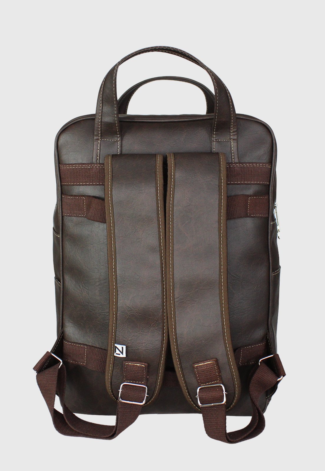 Lennas Bolsa Mochila Executiva Tamanho Grande Comporta Notebook Marrom LE14 Marrom 4