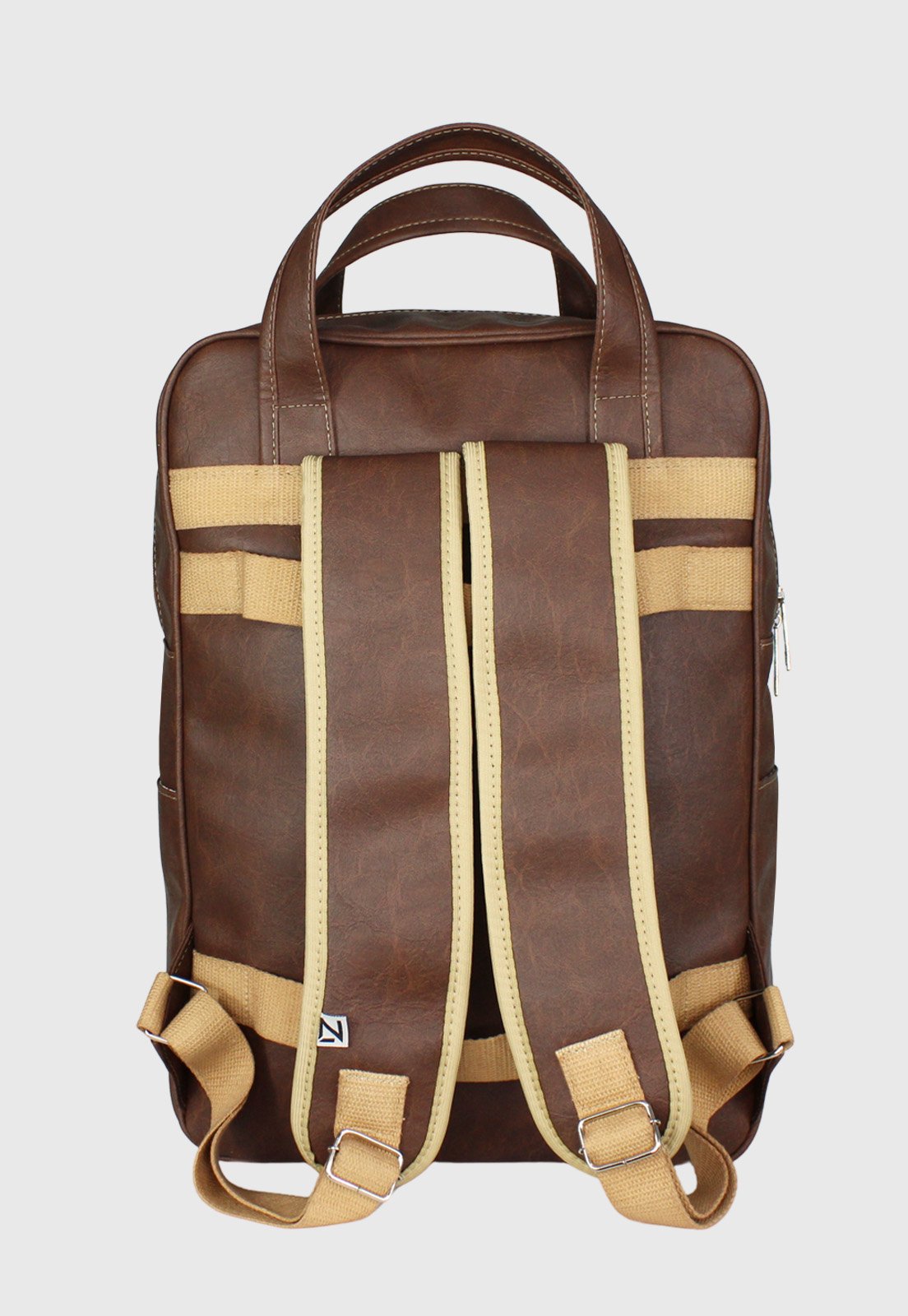 Lennas Bolsa Mochila Executiva Tamanho Grande Comporta Notebook Caramelo LE14 Marrom 4