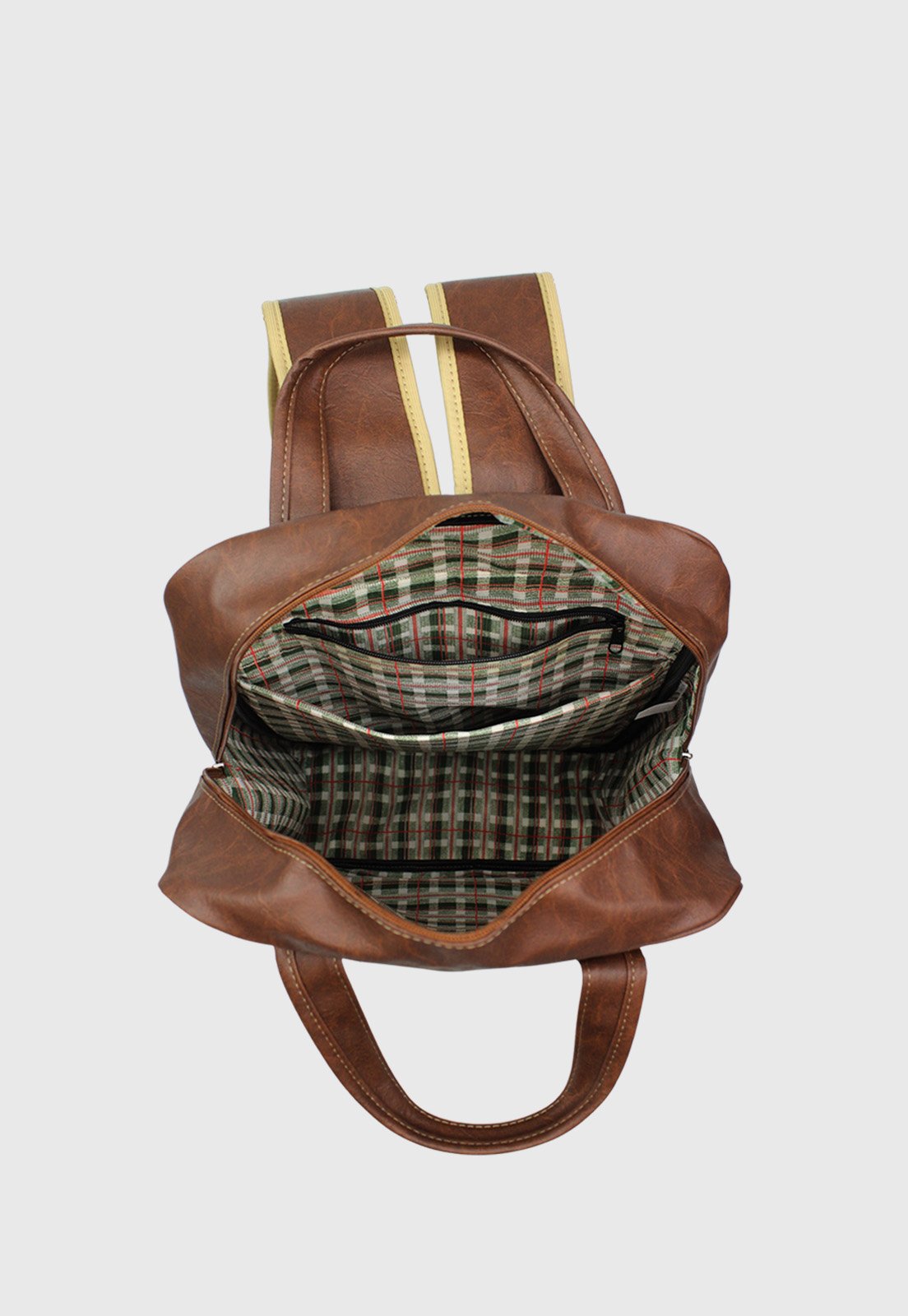 Lennas Bolsa Mochila Executiva Tamanho Grande Comporta Notebook Caramelo LE14 Marrom 5