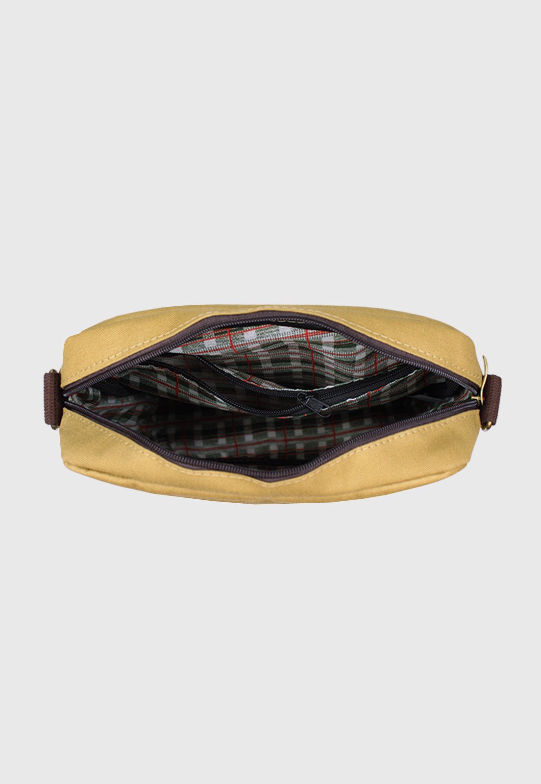 Lennas Bolsa Transversal de Lona Com Estilo Retro Vintage Caqui LE15 Marrom 6