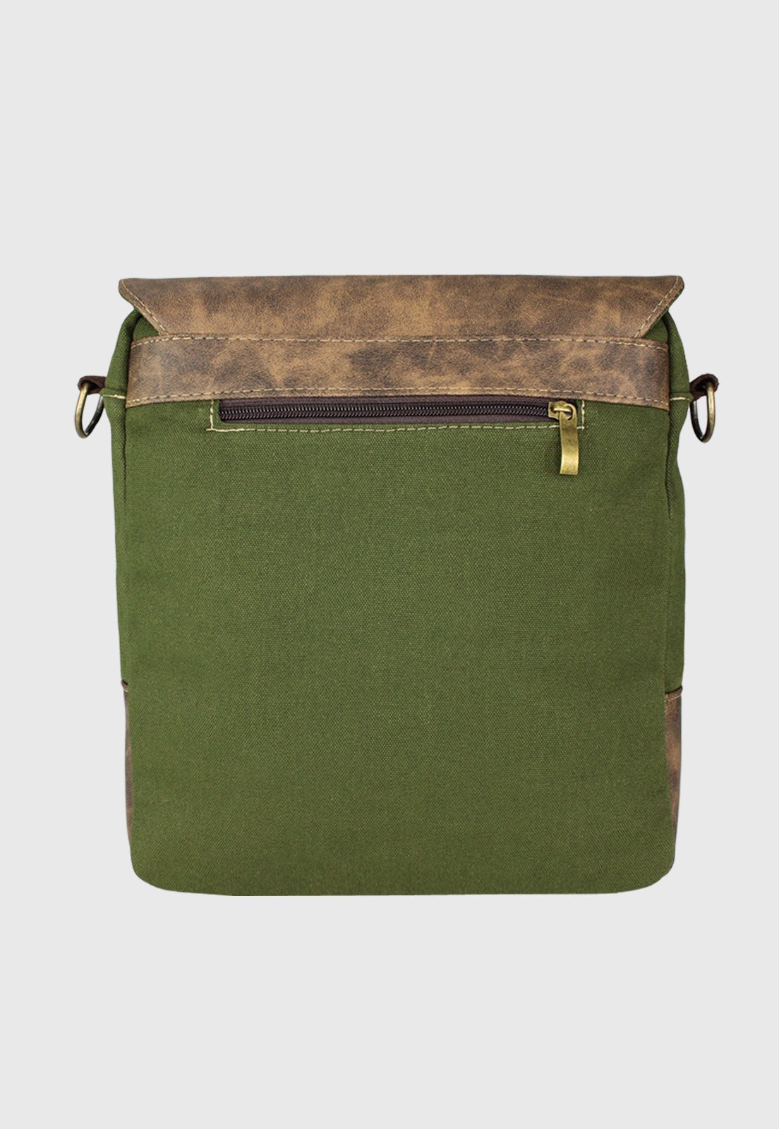Lennas Bolsa Transversal de Lona Com Estilo Retro Vintage Verde LE15 Verde 3