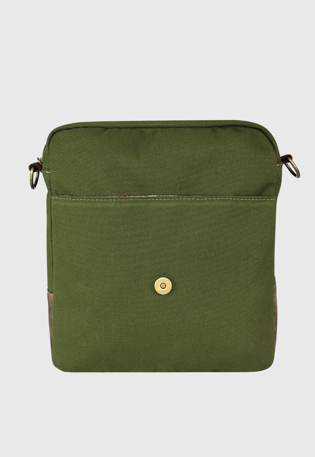 Lennas Bolsa Transversal de Lona Com Estilo Retro Vintage Verde LE15 Verde 5