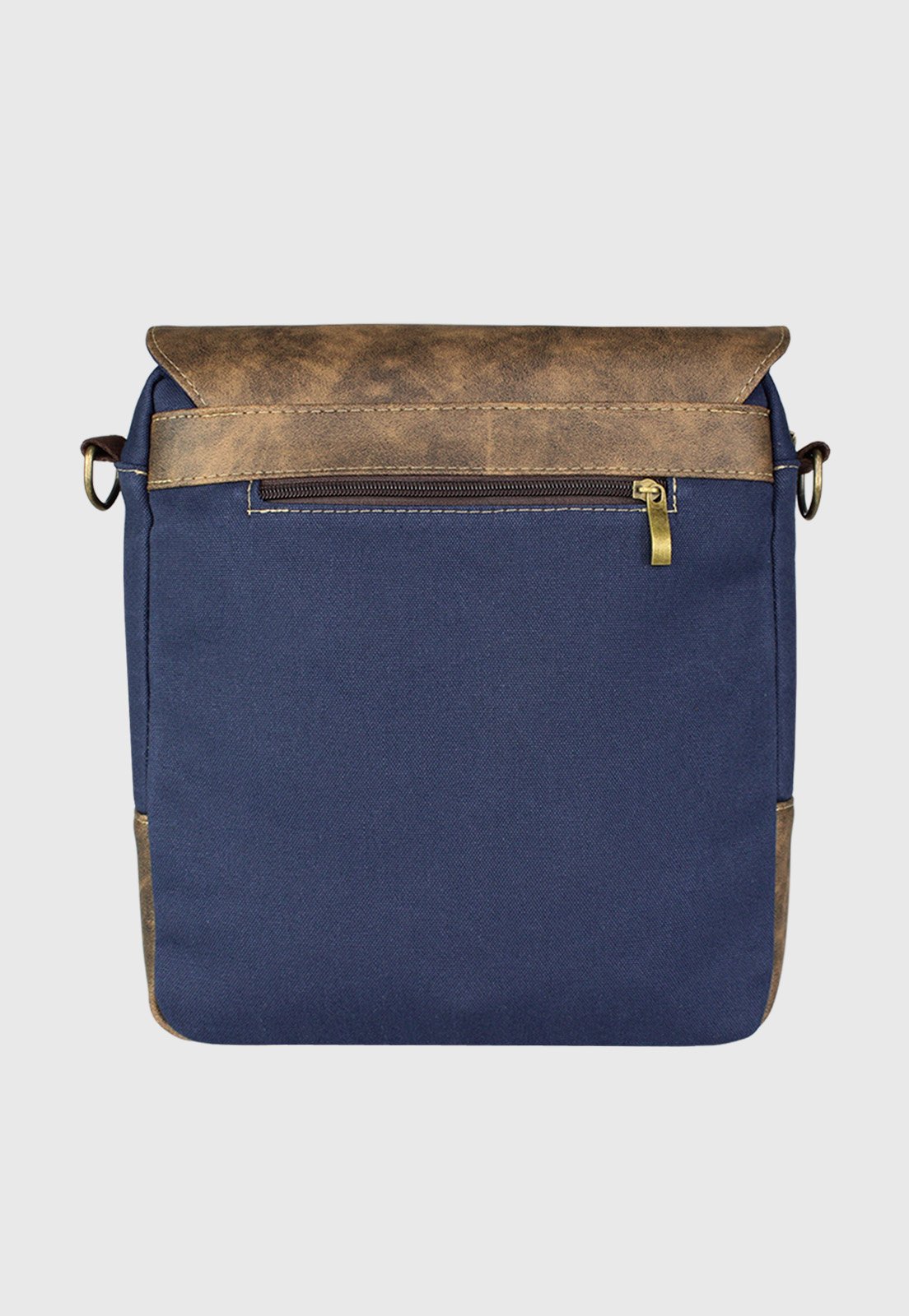 Lennas Bolsa Transversal de Lona Com Estilo Retro Vintage Azul LE15 Azul 4