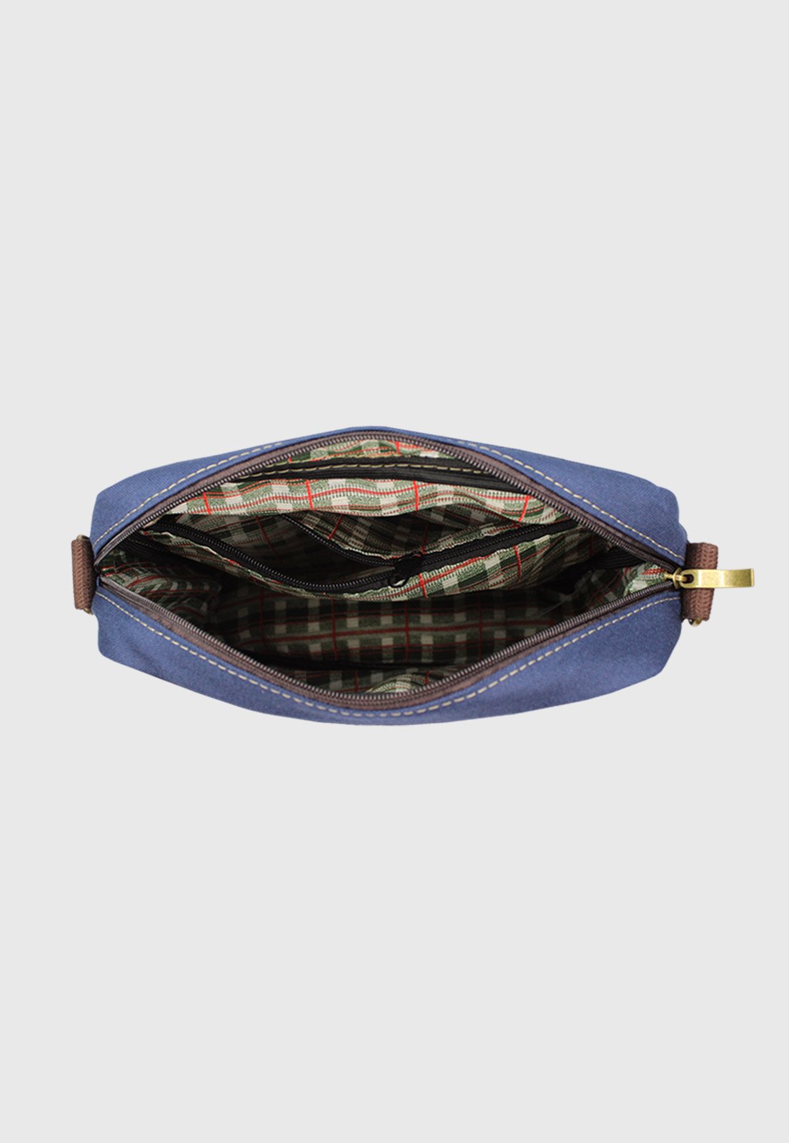 Lennas Bolsa Transversal de Lona Com Estilo Retro Vintage Azul LE15 Azul 6