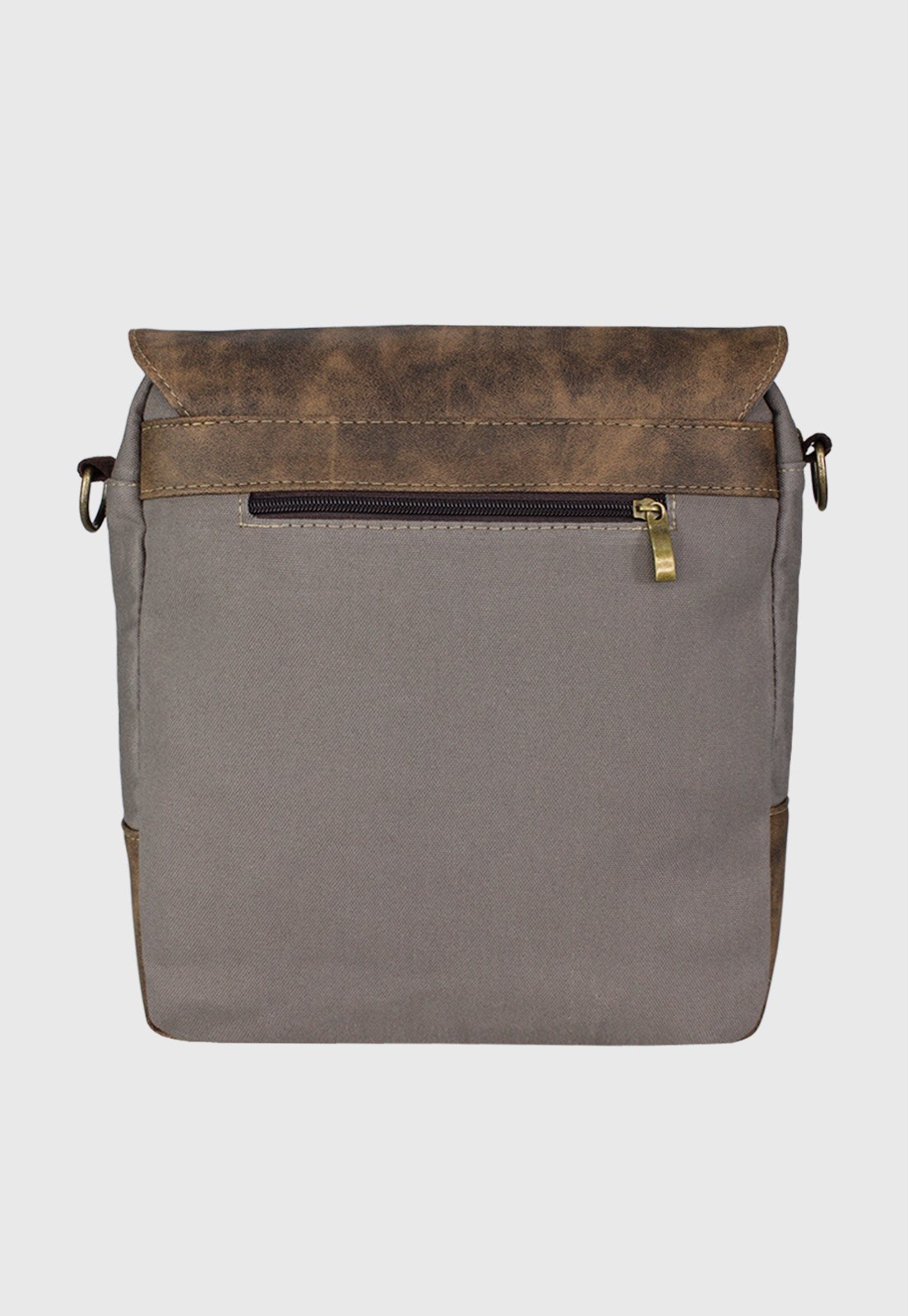 Lennas Bolsa Transversal de Lona Com Estilo Retro Vintage Cinza LE15 Cinza 3