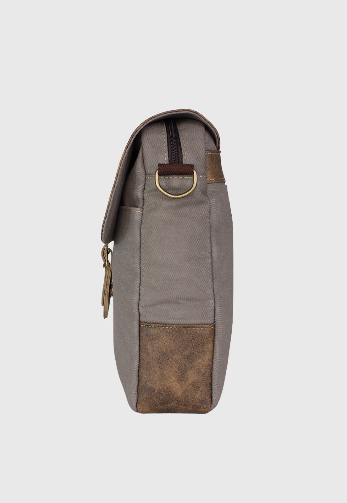 Lennas Bolsa Transversal de Lona Com Estilo Retro Vintage Cinza LE15 Cinza 4