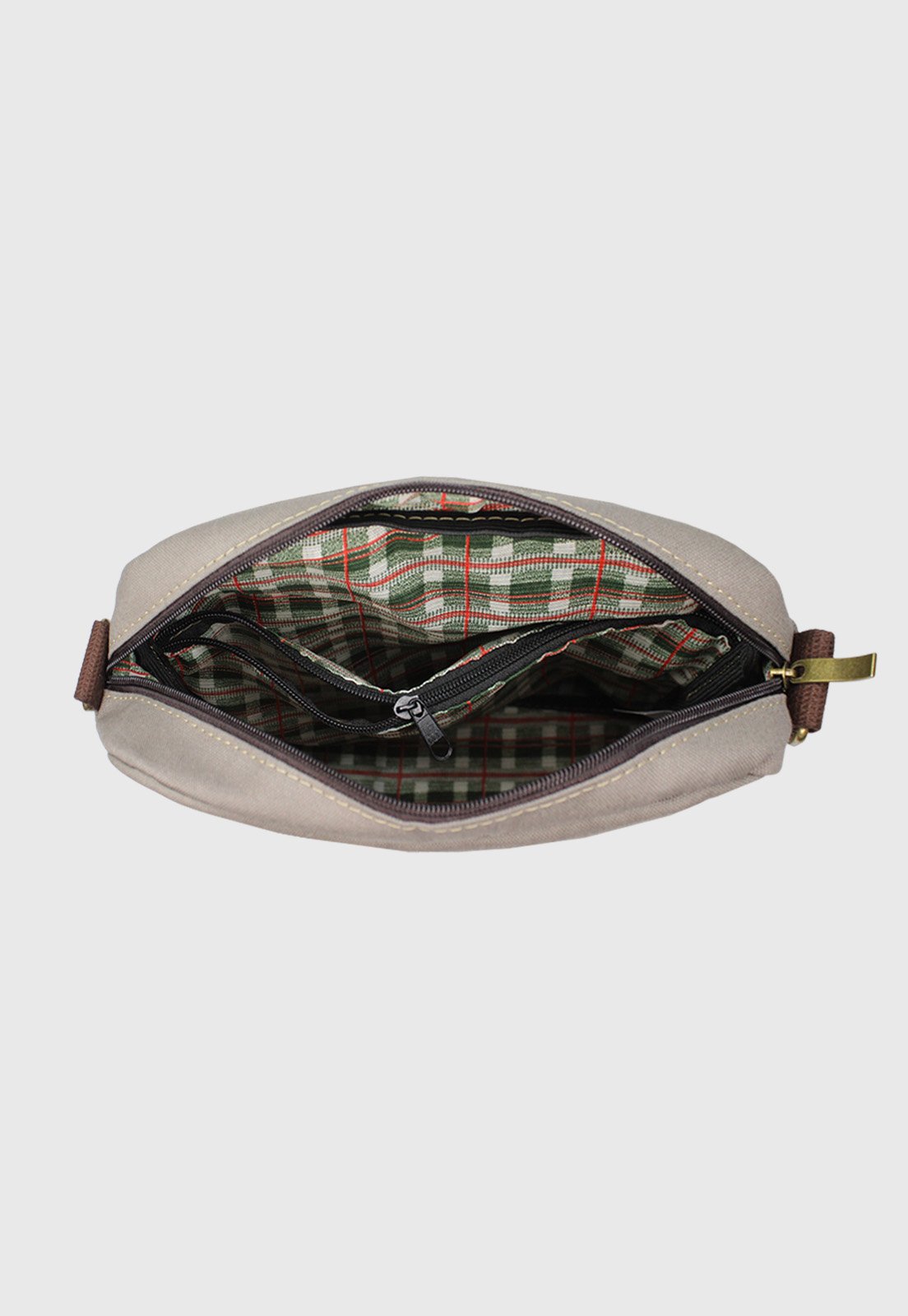 Lennas Bolsa Transversal de Lona Com Estilo Retro Vintage Cinza LE15 Cinza 6