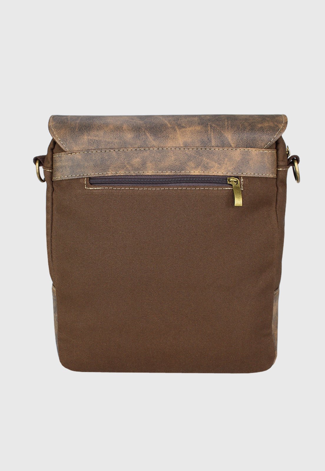 Lennas Bolsa Transversal de Lona Com Estilo Retro Vintage Marrom LE15 Marrom 3