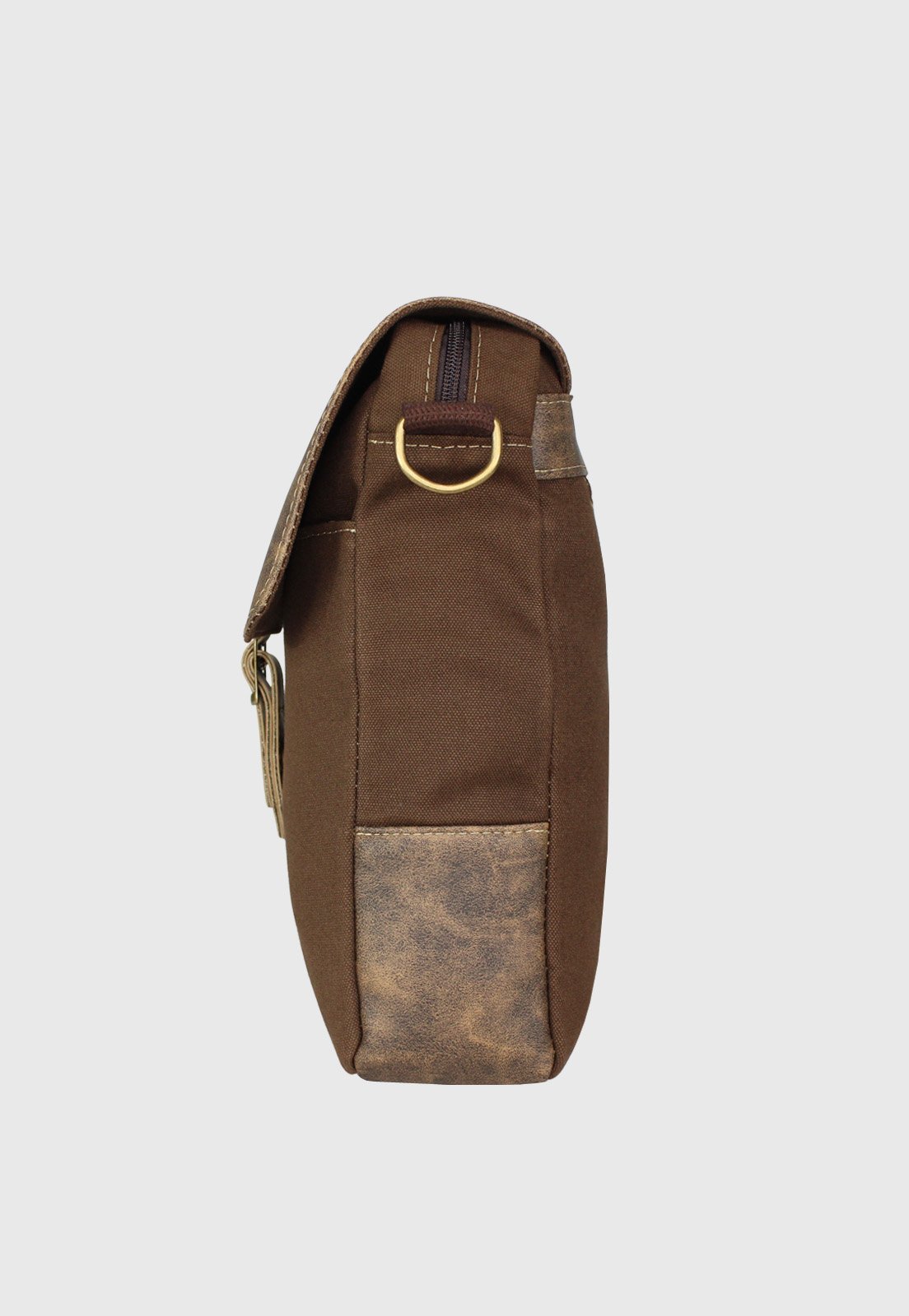 Lennas Bolsa Transversal de Lona Com Estilo Retro Vintage Marrom LE15 Marrom 4